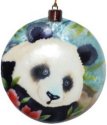 Kubla Crafts Capiz 1646JN Panda Disc Capiz Ornament