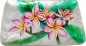 Kubla Crafts Capiz 1693 Large Capiz Tray Pink Plumeria