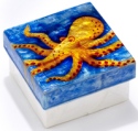 Kubla Crafts Capiz 1701B Octopus Capiz Box