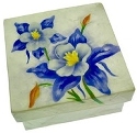 Kubla Crafts Capiz 1708A Columbine Capiz Box