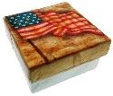 Kubla Crafts Capiz 1771 U.S.A. Flag Capiz Box