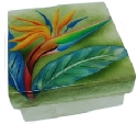 Kubla Crafts Capiz 1772 Capiz Box Bird of Paradise