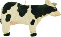 Kubla Crafts Cloisonne 1825D Wood Hand Painted Cow Ornaments Set of 3