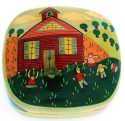 Kubla Crafts Capiz 1861N House Hand Painted Box