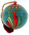 Kubla Crafts Cloisonne 1866 Paisley Paper Mache Ball Ornament