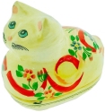 Kubla Crafts Capiz 1905B Cat Hand Painted Box Set of 3