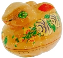 Kubla Crafts Capiz 1907A Rabbit Hand Painted Box Set of 2