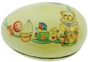 Kubla Crafts Capiz 1910B Teddy Bear Hand Painted Box Set of 4