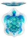 Kubla Crafts Capiz 1317 Sea Turtle Fused Glass Plate