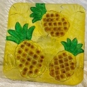 Kubla Crafts Capiz 1320D Pineapple Fused Glass Plate