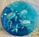 Kubla Crafts Capiz 1338 Sea Turtle Fused Glasss