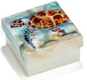 Kubla Crafts Capiz 1562 Capiz Box Large Sea Turtle