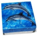 Kubla Crafts Capiz 1580 Capiz Box Dolphin