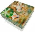 Kubla Crafts Capiz 1750B Koi Capiz Box