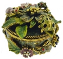 Kubla Crafts Bejeweled Enamel KUB 2 3033 Garden Bejeweled Box