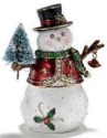 Kubla Crafts Bejeweled Enamel 3341 Snowman Box