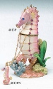 Kubla Crafts Bejeweled Enamel 4013PN Pink Seahorse and Necklace