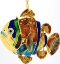 Kubla Crafts Cloisonne 4953 Cloisonne Art Small Fish Ornament