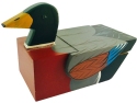 Kubla Crafts Capiz 2104 Mallard Duck Wood Hand Painted Box