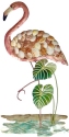 Kubla Crafts Capiz 2117 Flamingo Shell and Metal Wall Decor