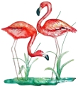 Kubla Crafts Capiz 2132 Flamingo Capiz Wall Decor