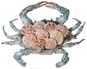 Kubla Crafts Capiz 2136 Shell Metal Crab Wall Decor