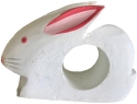 Kubla Crafts Capiz 2160D Rabbit Wood Napkin Rings Set of 4