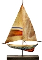 Kubla Crafts Capiz 2161 Capiz Metal Sailboat Tabletop