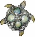 Kubla Crafts Capiz 2173 Sea Turtle Metal and Capiz Wall Decor Set of 2