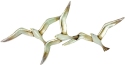 Kubla Crafts Capiz 2176 Seagull Metal and Capiz Wall Decor Set of 2