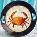 Kubla Crafts Capiz 2194 Crab Capiz Tray - Wall Decor