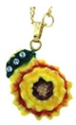 Kubla Crafts Bejeweled Enamel KUB 22 3593N Sunflower Necklace