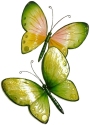 Kubla Crafts Capiz 2211 Double Butterfly Capiz Wall Decor