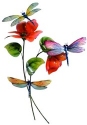 Kubla Crafts Capiz 2240N Dragonflies with Flowers Capiz Metal Wall Décor