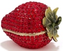 Kubla Crafts Bejeweled Enamel 3291 Strawberry with Crystals Box