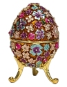 Kubla Crafts Bejeweled Enamel 2811N Large Floral Egg Box