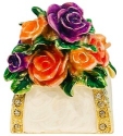 Kubla Crafts Bejeweled Enamel 2820 Rose Bouquet Box