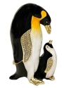 Kubla Crafts Bejeweled Enamel 2823N Penguin and Baby Box