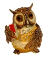 Kubla Crafts Bejeweled Enamel 2824N Professor Owl With Book Box