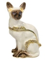 Kubla Crafts Bejeweled Enamel 2839N Siamese Cat Box