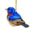 Kubla Crafts Bejeweled Enamel 2888 Blue Bird Bejeweled Ornament