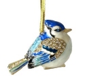 Kubla Crafts Bejeweled Enamel 2889 Bluejay Bejeweled Ornament