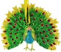 Kubla Crafts Bejeweled Enamel 2891 Peacock Bejeweled Ornament