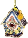 Kubla Crafts Cloisonne 2894N Bejeweled Birdhouse Enamel Ornament