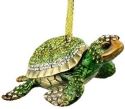 Kubla Crafts Cloisonne 2896N Bejeweled Enamel Sea Turtle Ornament