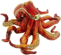 Kubla Crafts Bejeweled Enamel 2923 Octopus Hinged Box
