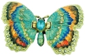 Kubla Crafts Bejeweled Enamel 2924 Butterfly Hinged Box