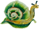 Kubla Crafts Bejeweled Enamel 2925 Snail Hinged Box