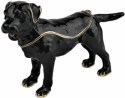Kubla Crafts Bejeweled Enamel 2937- Black Labrador Dog Hinged Box