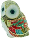 Kubla Crafts Bejeweled Enamel 2940 Owl Hinged Box